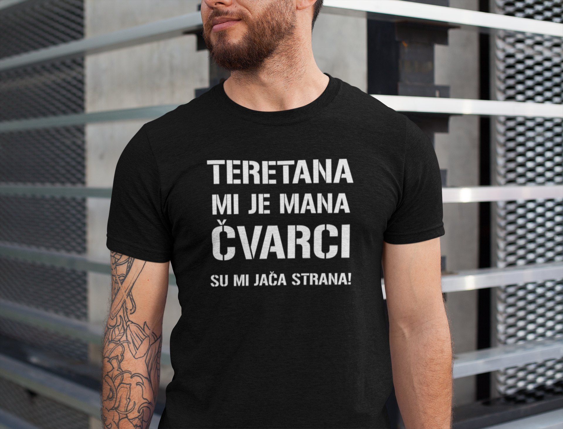 Majica "Teretana mi je mana čvarci su mi jača strana"