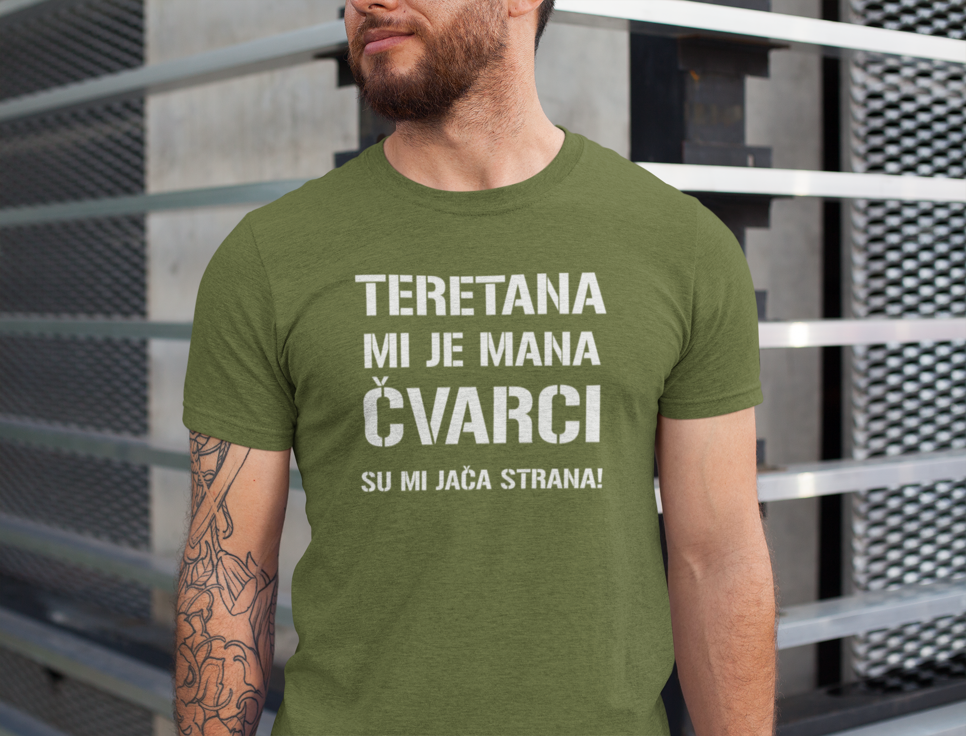 Majica "Teretana mi je mana čvarci su mi jača strana"